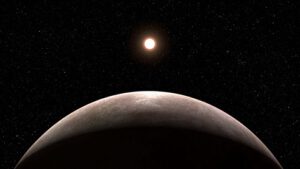 Umělecká představa planety u hvězdy LHS 475. 