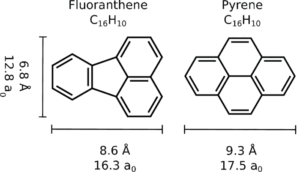 Pyren a fluoranthren mají stejný vzorec - C16H10