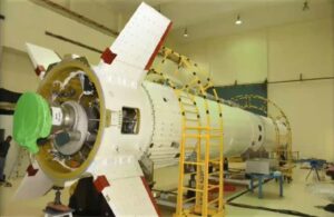 Raketa TV speciálně postavená pro test záchranné věžičky CES. Obrázek: ISRO