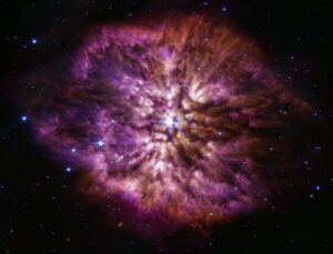 Wolfova-Rayetova hvězda 24 na fotografii přístroje MIRI.