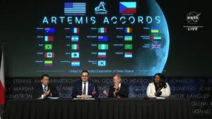 Konference, na které bylo podepsáno přijetí České republiky ke smlouvě Artemis accords