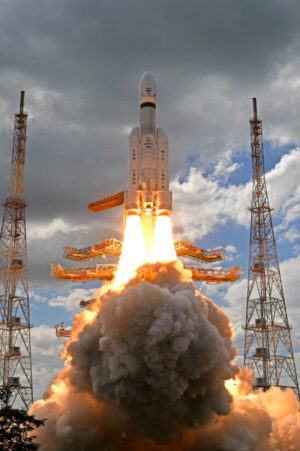 Start indické mise Čandrájan 3 (zdroj ISRO)
