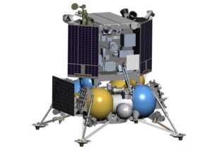 Schéma přistávacího modulu Luny 25 Zdroj: NPO Lavočkina