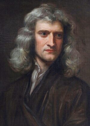 Sir Isaac Newton na portrétu britsko-německého malíře Godfreyho Knellera.