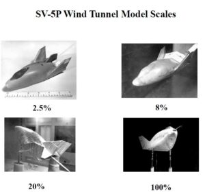 Srovnání jednotlivých modelů X-24 použitých pro zkoušky v aerodynamickém tunelu