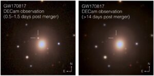 Galaxie NGC 4993 i s GW 170817, respektive GRB 170817A.