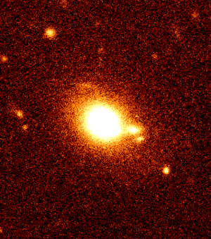 Jeden z objektů BL Lacertae. Zde konkrétně H 0323+022 na snímku Evropské jižní observatoře. 