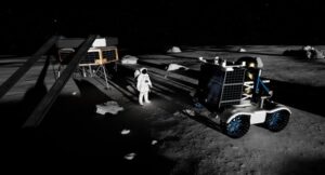 Návrh kanadského užitkového vozidla. Lze se setkat i s označením Lunar Utility Vehicle. Na ilustraci je v pozadí evropský lander Argonaut.