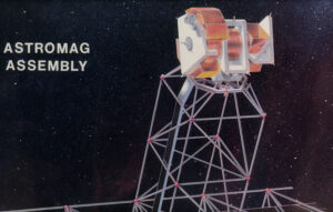 Předpokládaná podoba experimentu ASTROMAG umístěného na velké kosmické stanici. 