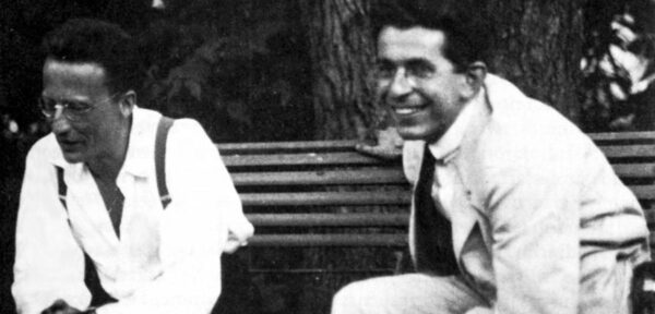 Fritz London (vpravo) s Erwinem Schrödingerem.