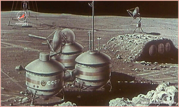 Představa sovětské lunární základny