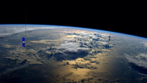 Vizualizace tandemového letu družic mise CURIE