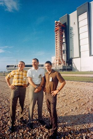 Finální posádka mise Apollo 8. Frank Borman, James Lovell a Bill Anders