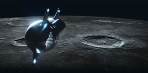Vizualizace toho, jak měla vypadat Starship oblétající Měsíc s posádkou mise dearMoon