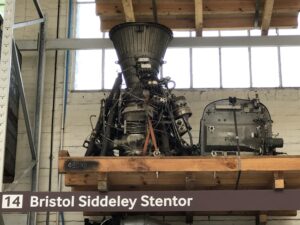 Bristol Siddeley Stentor, jeden z raketových motorů vystavených v muzeu. 