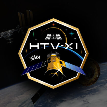 Logo mise HTV-X1, kdy si nová japonská kosmická loď odbude premiéru.