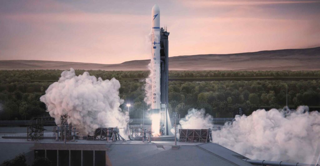 Umělecká představa startující rakety Spectrum.