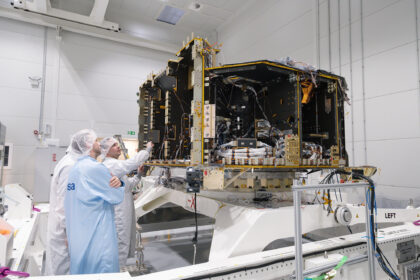 Servisní modul observatoře Plato, jehož struktura vznikla v brněnské firmě S.A.B. Aerospace.