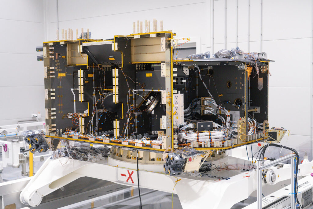 Servisní modul observatoře Plato, jehož struktura vznikla v brněnské firmě S.A.B. Aerospace.