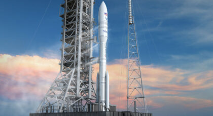 Umělecká představa dnes již zrušené rakety OmegA.