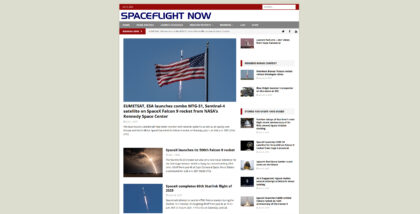 Hlavní stránka portálu spaceflightnow.com/