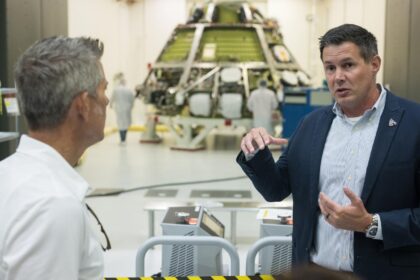 Neostrá, ale nejnovější fotografie Orionu pro Artemis III z 30. července 2025