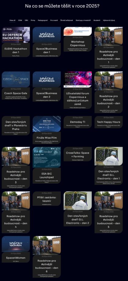 Bohatý program Czech Space Weeku 2025.
