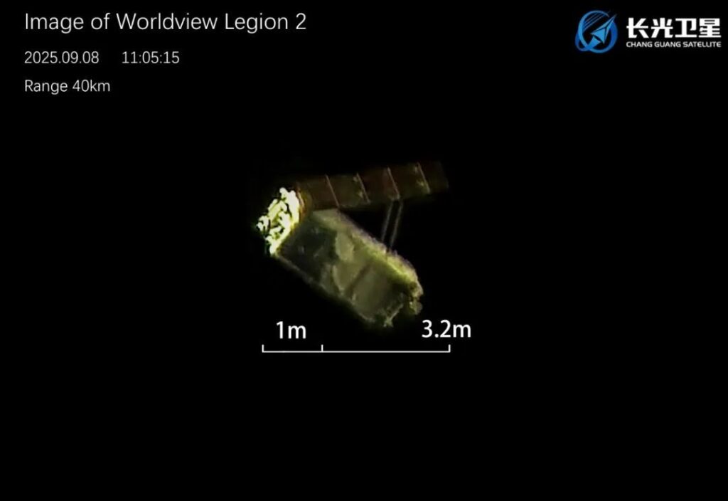 Fotka družice Maxar Worldview Legion 2 pořízená čínskou družicí Jilin-1