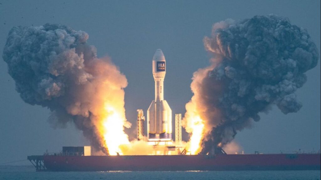 Fotografie z druhého startu rakety Gravity-1