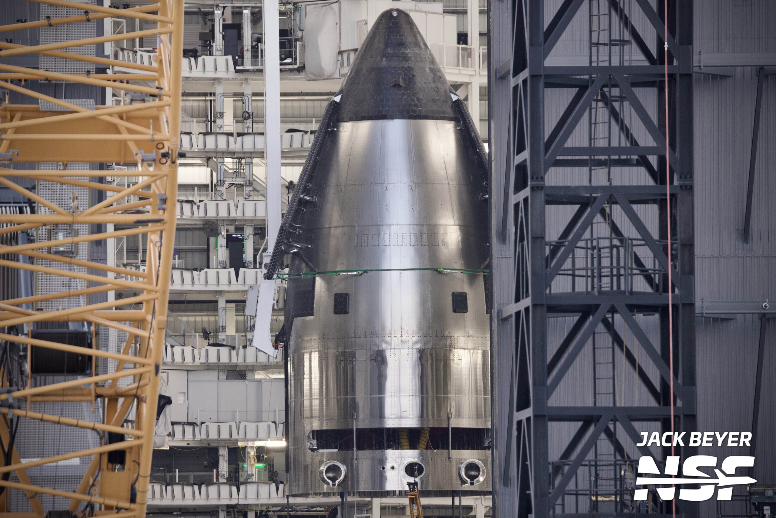 Špička prvního prototypu Starship třetí generace - S39
