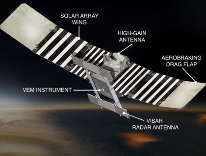 Vizualizace sondy VERITAS. Obrázek: NASA