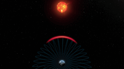 Zemské magnetické pole reaguje na CME.