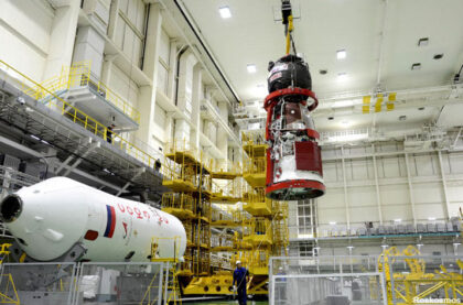 Sojuz MS-28 během přípravy na stanovišti 254.