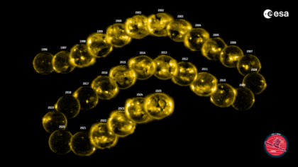 30 let pozorování Slunce. Za každý rok jeden snímek. 