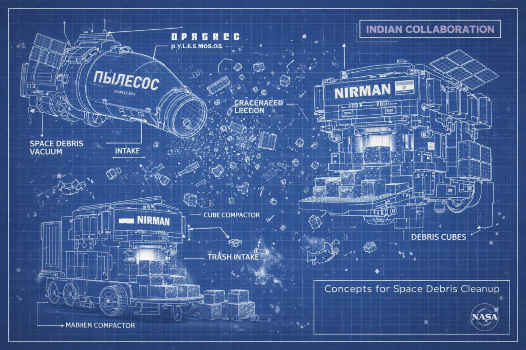 Návrh konceptu společné mise Ruska a Indie k prstencům Země.