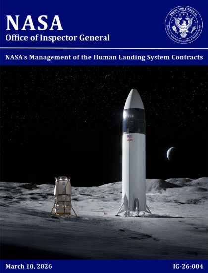 Úvodní strana zprávy OIG vydaná 10. března 2026.