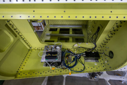 Útroby shozového testovacího modelu SpaceRideru.