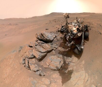 Rover Perseverance na Marsu, na místě zvaném Lac de Charmes