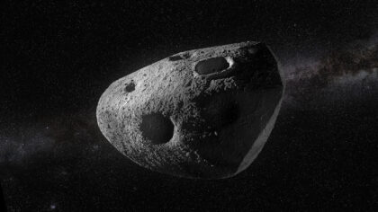 Umělecká představa planetky Apophis.