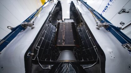 Druhá družice Sentinel-4 programu Meteosat třetí generace před startem na raketě Falcon 9 v roce 2025. Foto: ESA/SpaceX