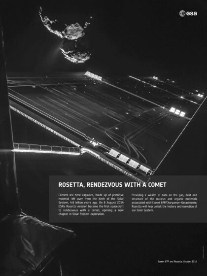 Setkání s kometou v říjnu roku 2014. Foto: ESA/Rosetta/NavCam – CC BY-SA IGO 3.0