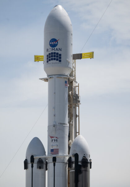 Teleskop Nancy Grace Roman vynesla silná raketa Falcon Heavy. Zdroj: NASA