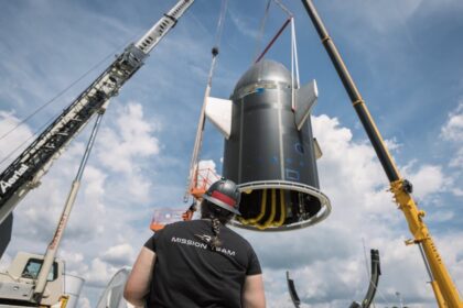 Testování špičky rakety s pohyblivými aerodynamickými křidélky