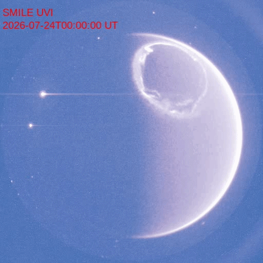 První ultrafialový záznam mise Smile ukazuje bouři v polární záři.