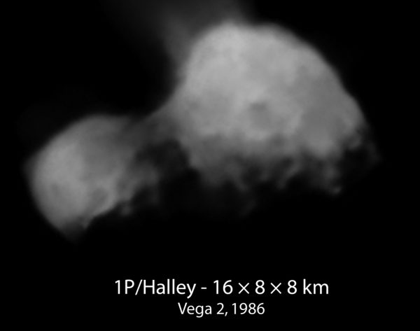 Halleyova kometa z Vegy 2. Ruská akademie věd / Ted Stryk